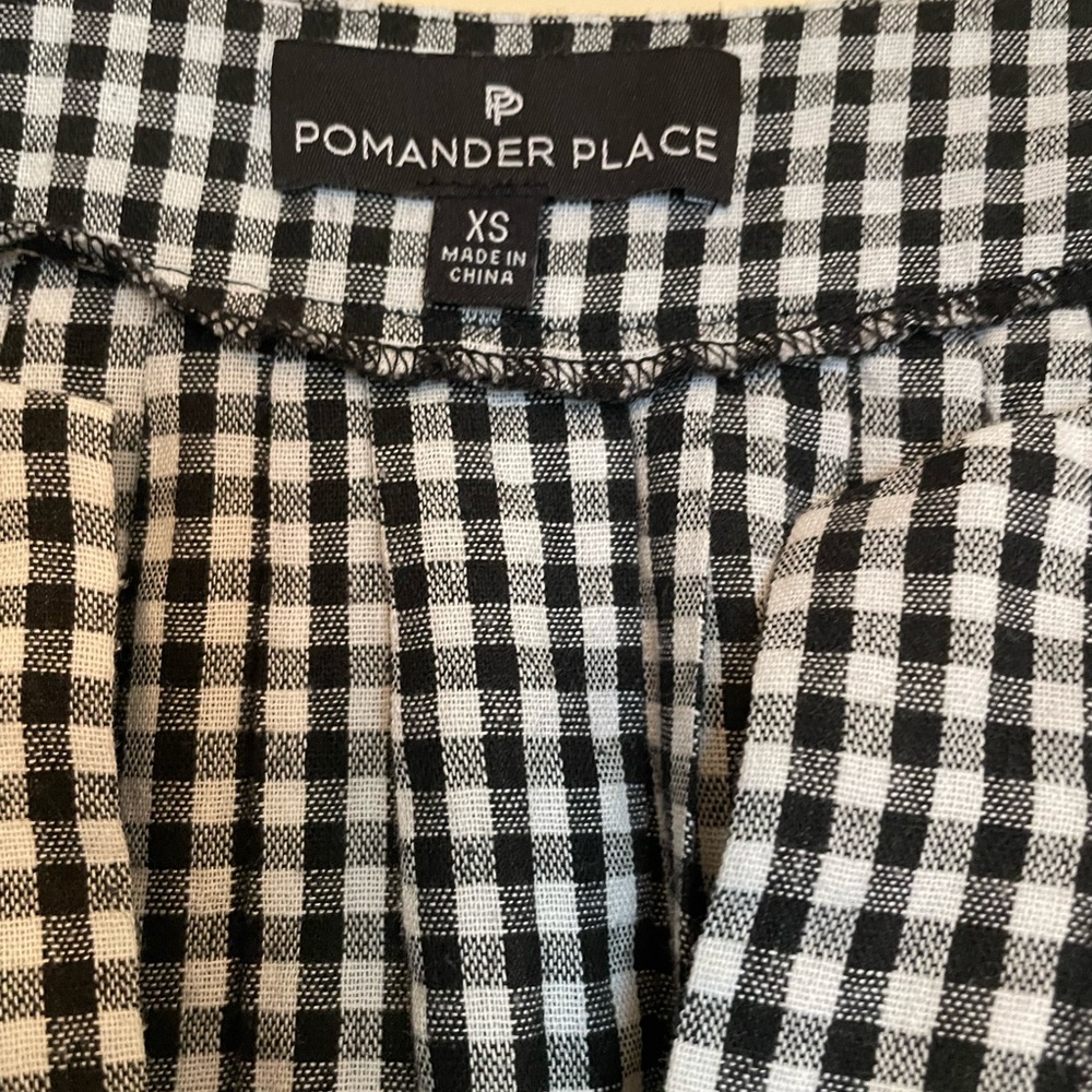 Pomander Place Black and White Ruffled Tiered Sundress - Picture 2 of 3